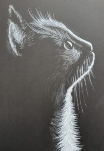 drawing with white Charcoal